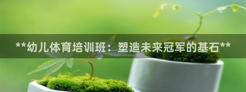凯时赢来就送38：**幼儿体育培训班：塑造未来冠军的
