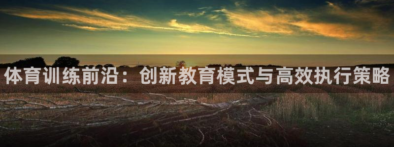 尊龙ag旗舰官网：体育训练前沿：创新教育模式与高效执